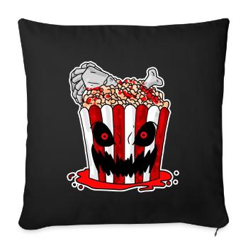Horror Movie Horror Movie Popcorn Gift - Sofa pillowcase 17,3'' x 17,3'' (45 x 45 cm) - black - Front