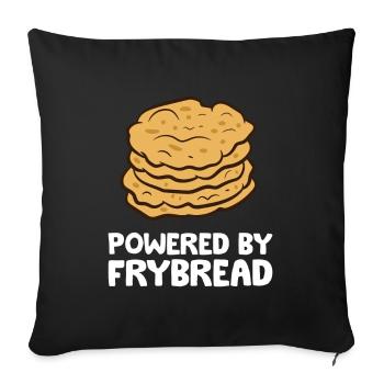 Powered by Frybread - Sofakissenbezug 45 x 45 cm - Schwarz - Vorne
