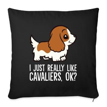 J’aime beaucoup Cavaliere, d’accord? Cavalier - Housse de coussin décorative 45 x 45 cm - noir - Devant