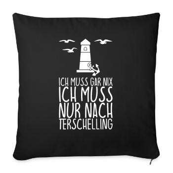 I don't have to do anything I just have to go to TERSCHELLING - Sofa pillowcase 17,3'' x 17,3'' (45 x 45 cm) - black - Front