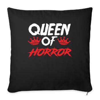 Horror Movies Queen Halloween - Sofa pillowcase 17,3'' x 17,3'' (45 x 45 cm) - black - Front