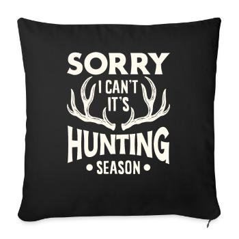 Hunting Hunter Hunting Hunting Season Cadeau - Housse de coussin décorative 45 x 45 cm - noir - Devant