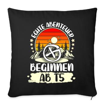 Geocaching Geocacher Geocache - Sofakissenbezug 45 x 45 cm - Schwarz - Vorne