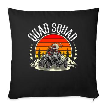 Quad VTT Tout-terrain Quad Riders - Housse de coussin décorative 45 x 45 cm - noir - Devant