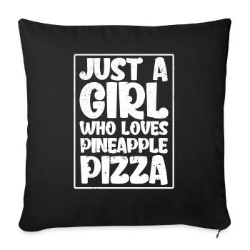 Pizza Food Pizzeria Pizza slice Pizza maker - Sofa pillowcase 17,3'' x 17,3'' (45 x 45 cm) - black - Front
