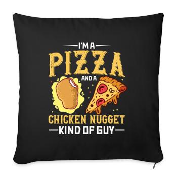 Pizza Food Pizzeria Pizza slice Pizza maker - Sofa pillowcase 17,3'' x 17,3'' (45 x 45 cm) - black - Front