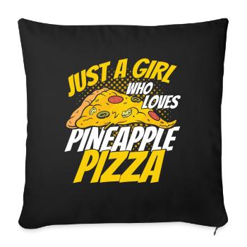 Pizza Food Pizzeria Pizza slice Pizza maker - Sofa pillowcase 17,3'' x 17,3'' (45 x 45 cm) - black - Front