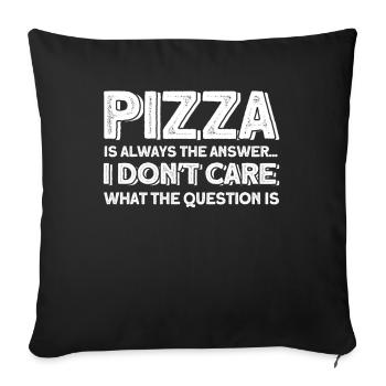 Pizza Food Pizzeria Pizza slice Pizza maker - Sofa pillowcase 17,3'' x 17,3'' (45 x 45 cm) - black - Front