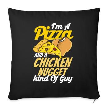 Pizza Food Pizzeria Pizza slice Pizza maker - Sofa pillowcase 17,3'' x 17,3'' (45 x 45 cm) - black - Front