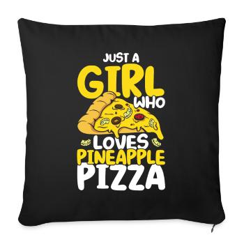 Pizza Food Pizzeria Pizza slice Pizza maker - Sofa pillowcase 17,3'' x 17,3'' (45 x 45 cm) - black - Front