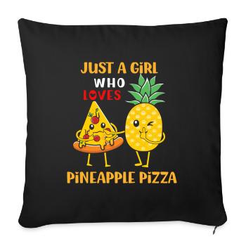 Pizza Food Pizzeria Pizza slice Pizza maker - Sofa pillowcase 17,3'' x 17,3'' (45 x 45 cm) - black - Front