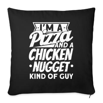 Pizza Food Pizzeria Pizza slice Pizza maker - Sofa pillowcase 17,3'' x 17,3'' (45 x 45 cm) - black - Front
