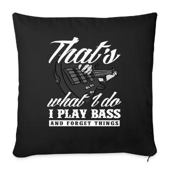 Guitar Bass Guitar Bass Guitarist - Sofa pillowcase 17,3'' x 17,3'' (45 x 45 cm) - black - Front