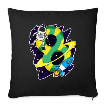 Garçon de 8 ans - cadeau de 8ème anniversaire - Housse de coussin décorative 45 x 45 cm - noir - Devant