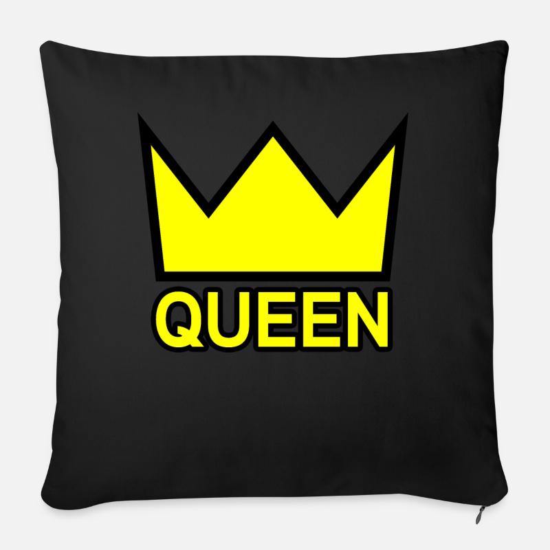queen - Sofakissenbezug 45 x 45 cm - Schwarz