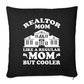 Agent immobilier Courtier Profession Immobilier - Housse de coussin décorative 45 x 45 cm - noir - Devant