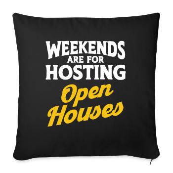 Agent immobilier Courtier Profession Immobilier - Housse de coussin décorative 45 x 45 cm - noir - Devant