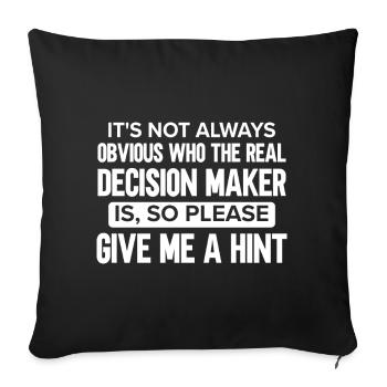 Agent immobilier Courtier Profession Immobilier - Housse de coussin décorative 45 x 45 cm - noir - Devant