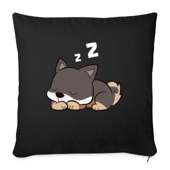 Shikoku Dog Sleeping Kochi-Ken Dog Japan Shikoku - Sofa pillowcase 17,3'' x 17,3'' (45 x 45 cm) - black - Front