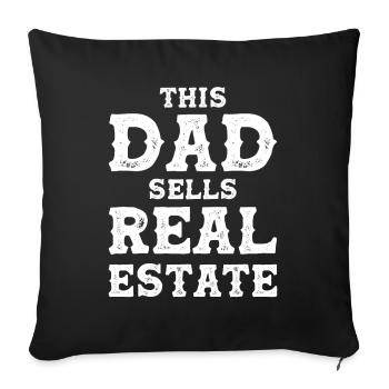 Agent immobilier Courtier Profession Immobilier - Housse de coussin décorative 45 x 45 cm - noir - Devant