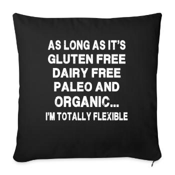 As Long As It's Gluten Free - Sofa pillowcase 17,3'' x 17,3'' (45 x 45 cm) - black - Front