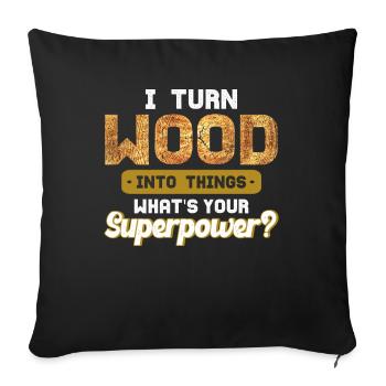 Carpenter Gift Saying Woodworking - Sofa pillowcase 17,3'' x 17,3'' (45 x 45 cm) - black - Front