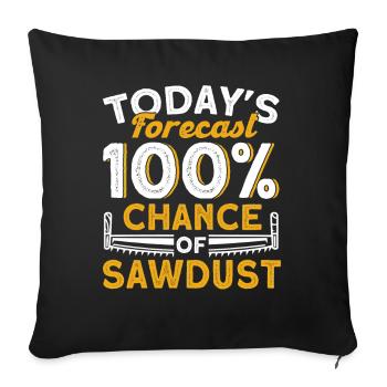 Carpenter Gift Saying Woodworking - Sofa pillowcase 17,3'' x 17,3'' (45 x 45 cm) - black - Front