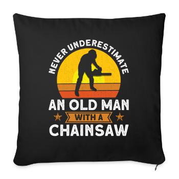 Carpenter Gift Saying Woodworking - Sofa pillowcase 17,3'' x 17,3'' (45 x 45 cm) - black - Front