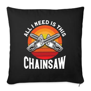 Carpenter Gift Saying Woodworking - Sofa pillowcase 17,3'' x 17,3'' (45 x 45 cm) - black - Front