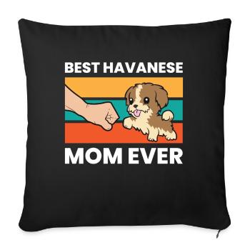 Meilleure maman havanaise de tous les temps - Housse de coussin décorative 45 x 45 cm - noir - Devant
