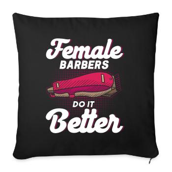 Hairdresser Saying Gift Hair Salon Hairdresser - Sofa pillowcase 17,3'' x 17,3'' (45 x 45 cm) - black - Front