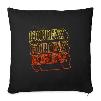 Koblenz Deutschland Stadt Skyline Heimat Schrift - Sofakissenbezug 45 x 45 cm - Schwarz - Vorne