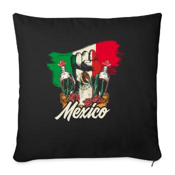 Mexique - Housse de coussin décorative 45 x 45 cm - noir - Devant