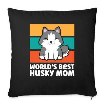 Worlds Best Husky Mom Siberian Husky Dog - Sofakissenbezug 45 x 45 cm - Schwarz - Vorne