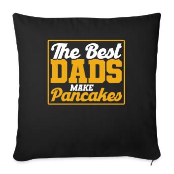 Pfannkuchen Liebhaber Geschenk Pfannkuchen Spruch - Sofakissenbezug 45 x 45 cm - Schwarz - Vorne