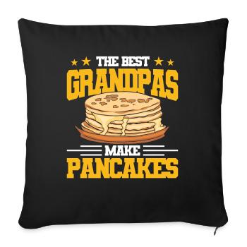 Pfannkuchen Liebhaber Geschenk Pfannkuchen Spruch - Sofakissenbezug 45 x 45 cm - Schwarz - Vorne