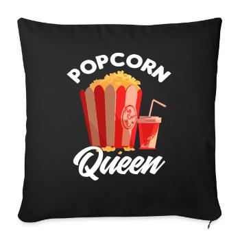 Movie Popcorn Lover - Sofa pillowcase 17,3'' x 17,3'' (45 x 45 cm) - black - Front