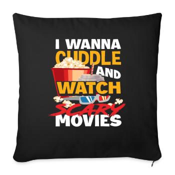 Film d’horreur Films Amateurs Cinéma - Housse de coussin décorative 45 x 45 cm - noir - Devant