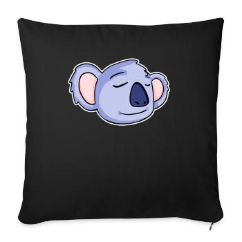 Koala Head Koalas - Sofa pillowcase 17,3'' x 17,3'' (45 x 45 cm) - black - Front