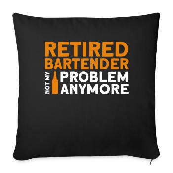 Bartender Gift Mixologist Saying Bar - Sofa pillowcase 17,3'' x 17,3'' (45 x 45 cm) - black - Front
