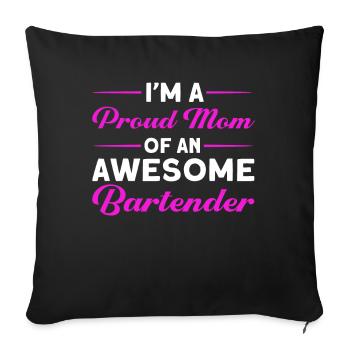 Barkeeper Geschenk Mixologist Spruch Bar - Sofakissenbezug 45 x 45 cm - Schwarz - Vorne