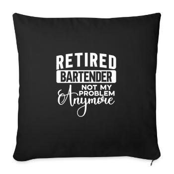 Barkeeper Geschenk Mixologist Spruch Bar - Sofakissenbezug 45 x 45 cm - Schwarz - Vorne