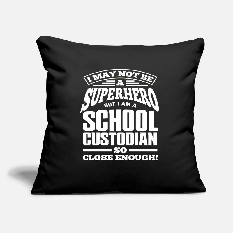 Super-héros concierge d’école Housse de coussin décorative 45 x 45 cm