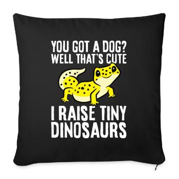 Vous avez un chien ? C’est mignon je tire - Housse de coussin décorative 45 x 45 cm - noir - Devant