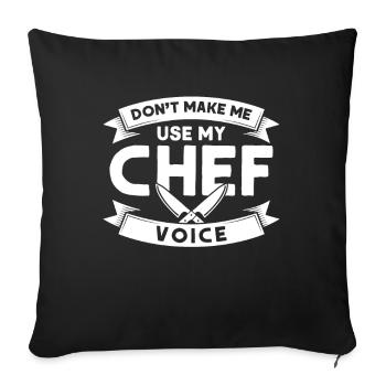 Chef Saying Gift Funny Chef - Sofa pillowcase 17,3'' x 17,3'' (45 x 45 cm) - black - Front