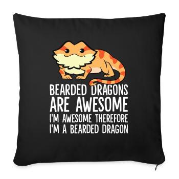 Les dragons barbus sont fantastiques Je suis fantastique - Housse de coussin décorative 45 x 45 cm - noir - Devant