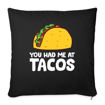 Ils m’ont eu à Tacos Mexican Food - Housse de coussin décorative 45 x 45 cm - noir - Devant