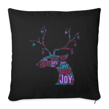 Noël Noël Noël No� - Housse de coussin décorative 45 x 45 cm - noir - Devant