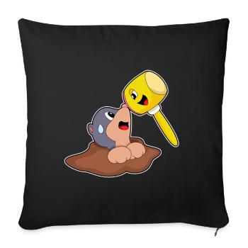 Mole Hammer - Sofa pillowcase 17,3'' x 17,3'' (45 x 45 cm) - black - Front
