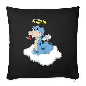 Nuage de serpent - Housse de coussin décorative 45 x 45 cm - noir - Devant
